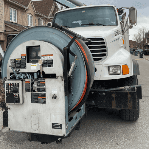 Vactor and flushing low profile truck